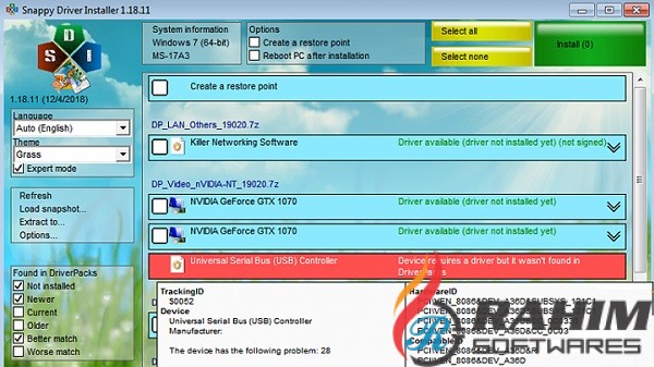 Snappy Driver Installer 2020 v1.20 Offline Free Download