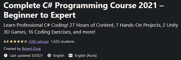 Complete C# Programming Beginner to Advanced with C# OOP