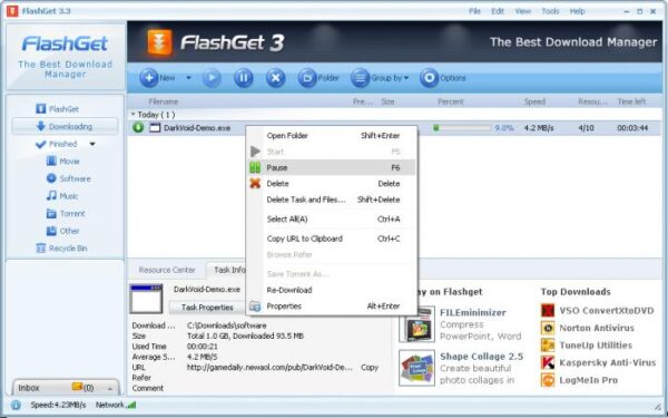 FlashGet v1.96 Free Download