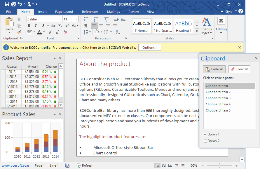 BCGControlBar Professional for MFC Free Download