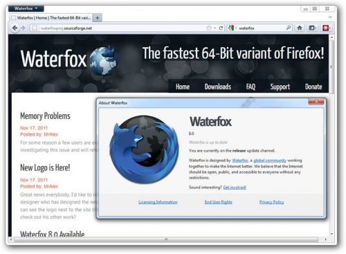 Waterfox 54.0.1 Portable Free Download
