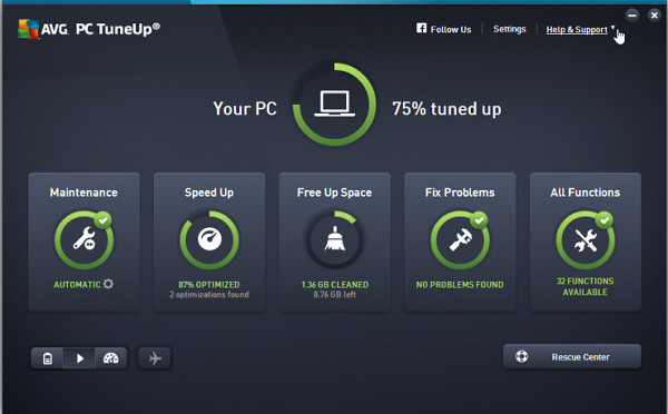 Download AVG PC Tuneup for PC