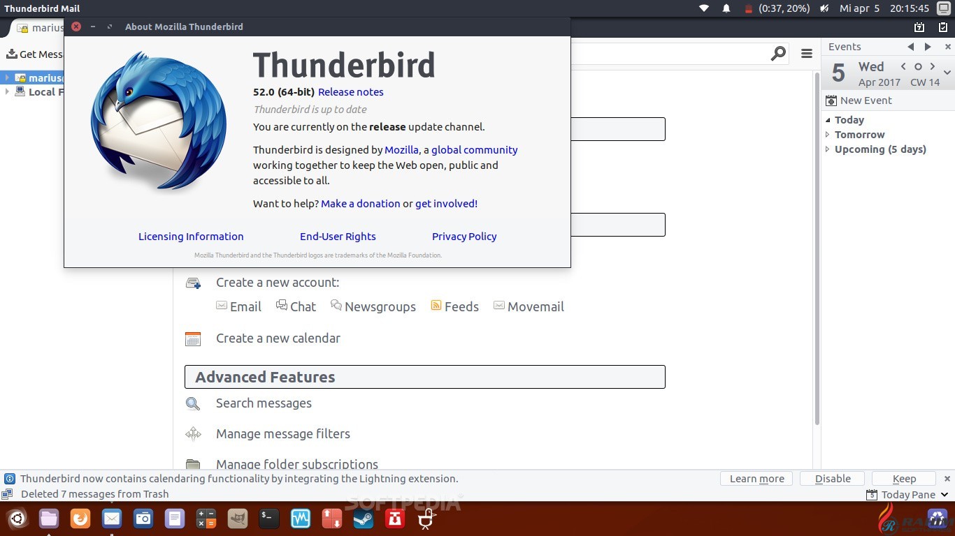 mozilla thunderbird mail toolbar