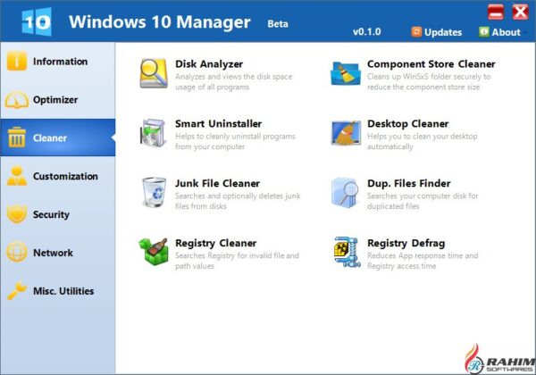Windows 10 Manager 2.2.9 Portable Free Download