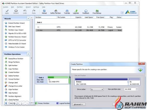 AOMEI Partition Assistant Standard Edition 6.6 Portable Free Download