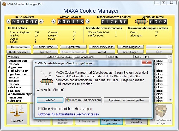 MAXA Cookie Manager Pro Portable