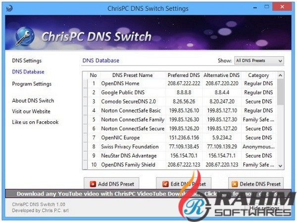 ChrisPC DNS Switch 4 Free Download (2)