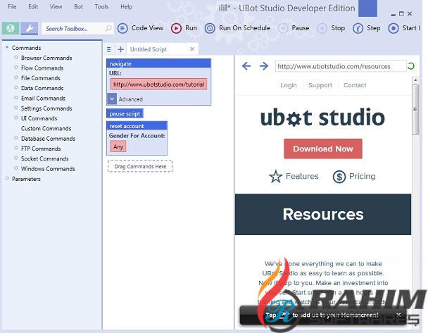Ubot Studio free Download for windows