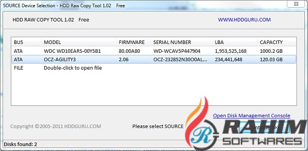 HDD Raw Copy Tool 1.10 Portable Free Download