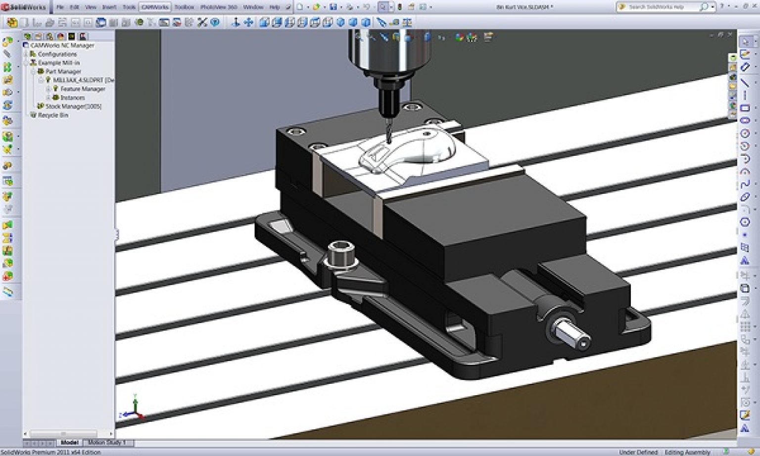 camworks assembly machining