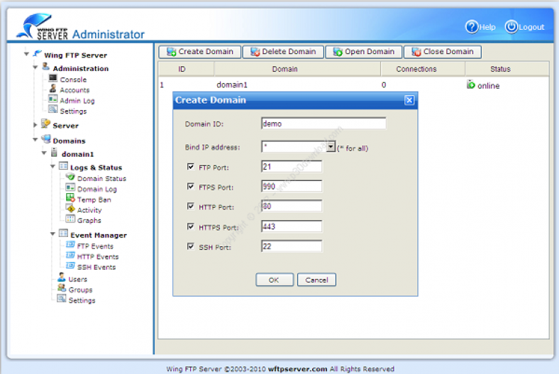free downloads Wing FTP Server Corporate 7.2.8