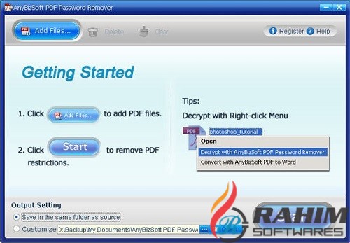 Wondershare PDF Password Remover 1.5 Portable Free Download