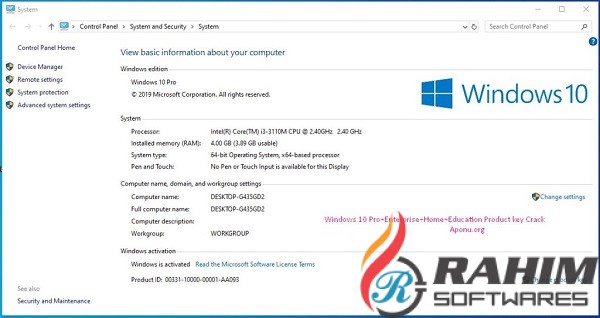 Windows 10 Pro 19H2 Lite Pro 2020 ISO Free Download