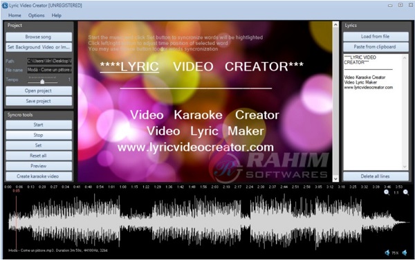 Lyric Video Creator Professional Portable free download
