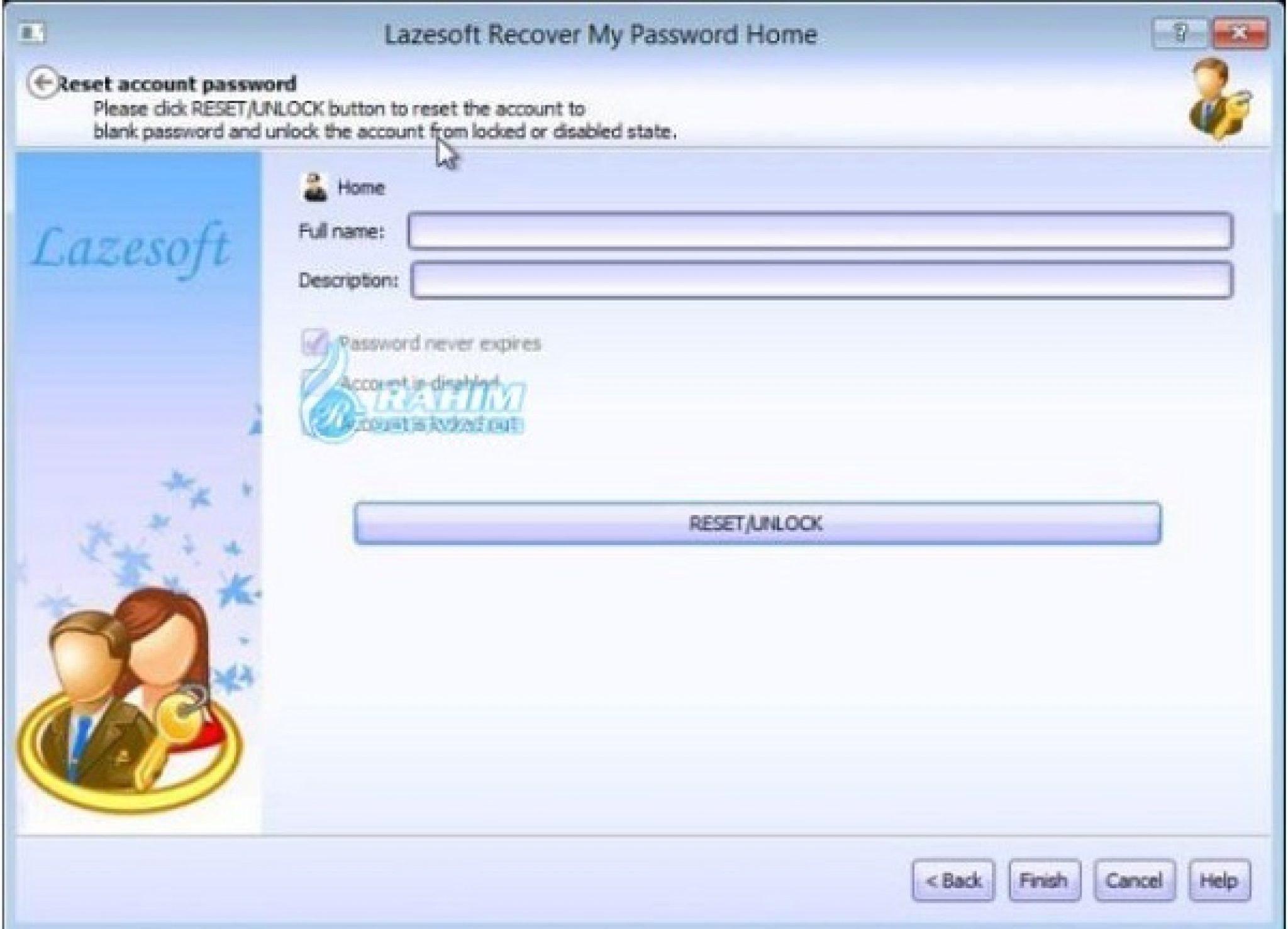 lazesoft password recovery home edition
