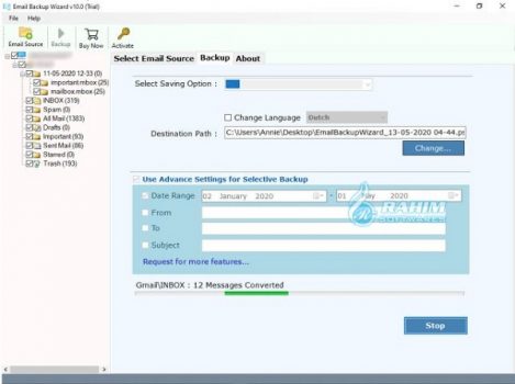 email backup wizard license key