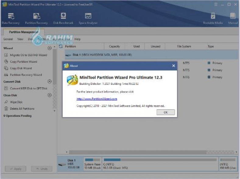 MiniTool Partition Wizard Pro / Free 12.8 download the new