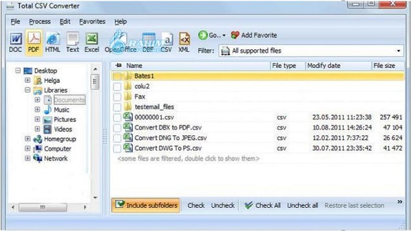 EXP to excel converter