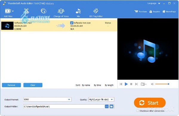 ThunderSoft Audio Editor Deluxe Free Download