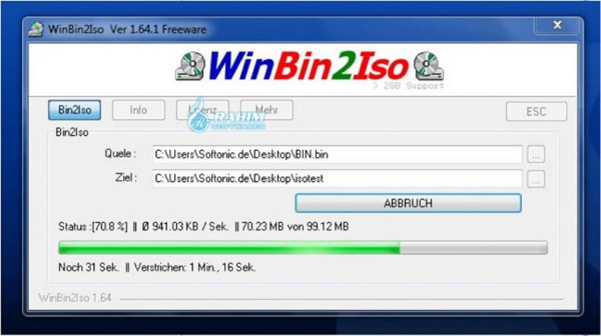 WinBin2Iso 6.21 download the last version for android