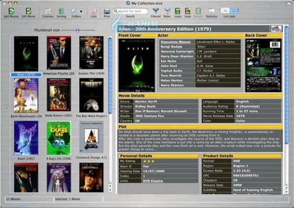Free movie Collector software