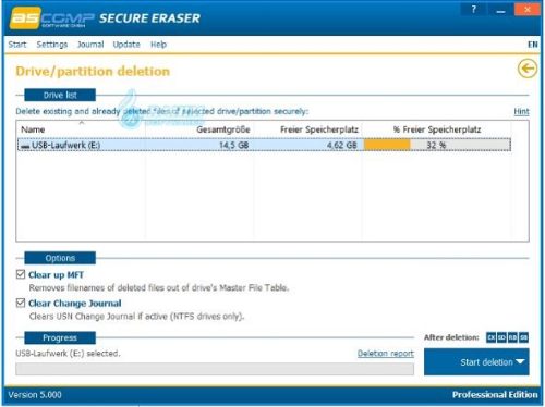 download the new ASCOMP Secure Eraser Professional 6.003
