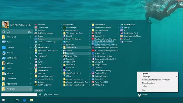 Start menu Windows 10