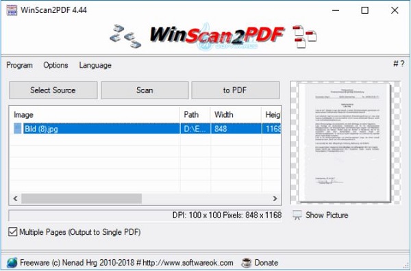 WinScan2PDF old version