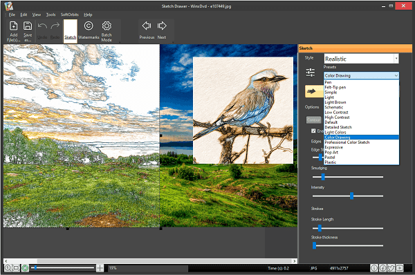 Free software to convert photo to pencil sketch
