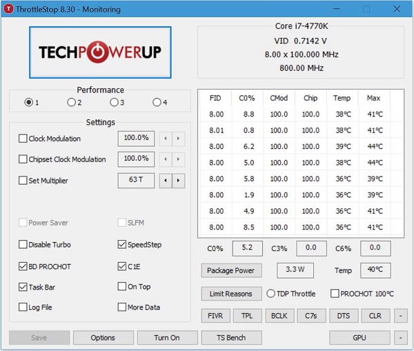 ThrottleStop CPU not supported