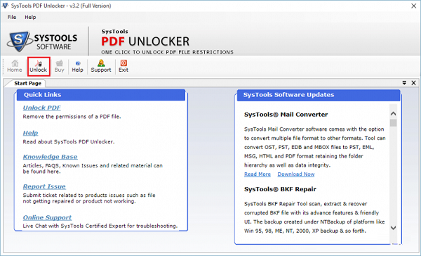 SysTools PDF Unlocker Full version