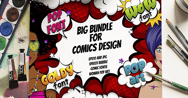 Comic Graphic Design Bundle 10 Free Download for PC