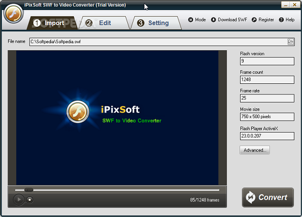 Download iPixSoft SWF to Video Converter