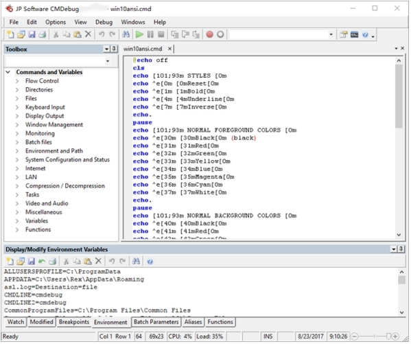 JP Software CMDebug