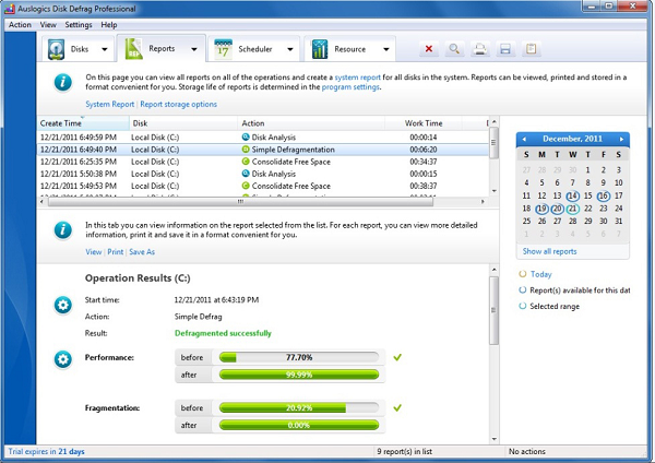 Download Auslogics Disk Defrag Professional 12