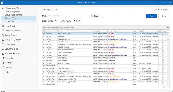 NTFS Permissions Auditor Pro