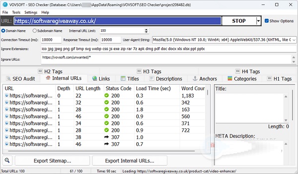 VovSoft SEO Checker for PC