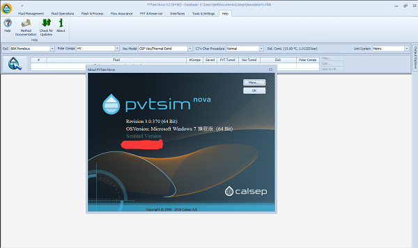 Calsep PVTsim Nova 7.0