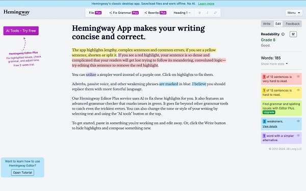 Hemingway Editor Free Download